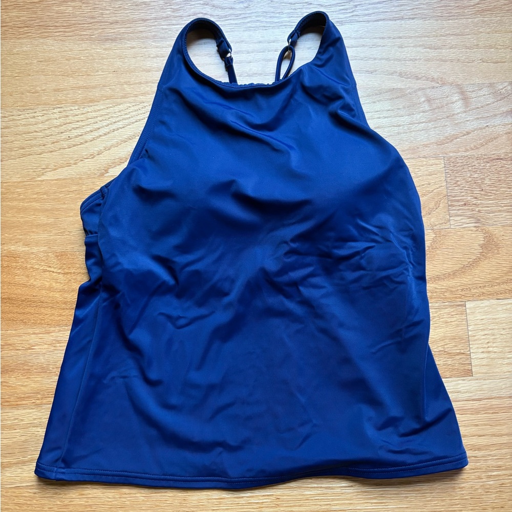 Lands' End Navy Swim Tankini Top